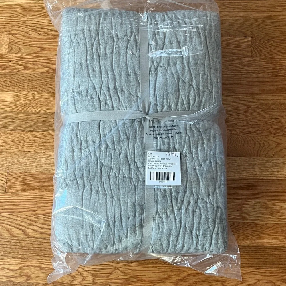 Anthropologie Alora Cotton Cashmere Quilt Size Cal King NIP